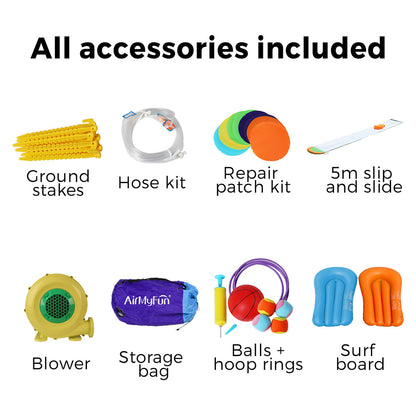 12 Play Zones Inflatable Water Slide Park Jumping Castle Bounce House