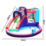 Inflatable Water Slide Bounce House 6 Play Zones