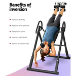Heavy-Duty Inversion Table for Home Gym - Grey