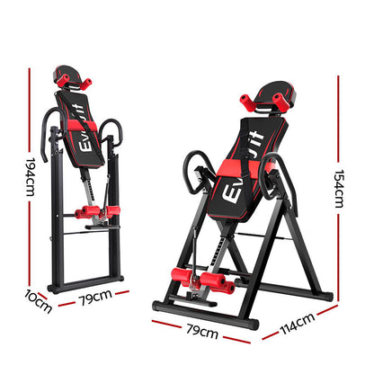 Inversion Table Gravity Exercise Inverter Back Stretcher Home Gym Black