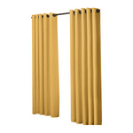 2x Blockout  Mustard Curtains Panels 3 Layers