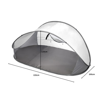 Pop Up Tent Camping Beach Grey