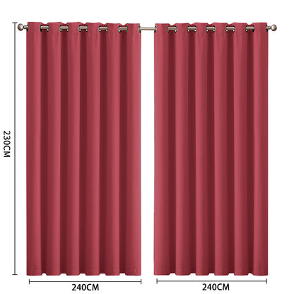 2x Blockout Curtains Panels 3  Layers