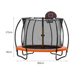 12FT Trampoline Round Trampolines 30 W