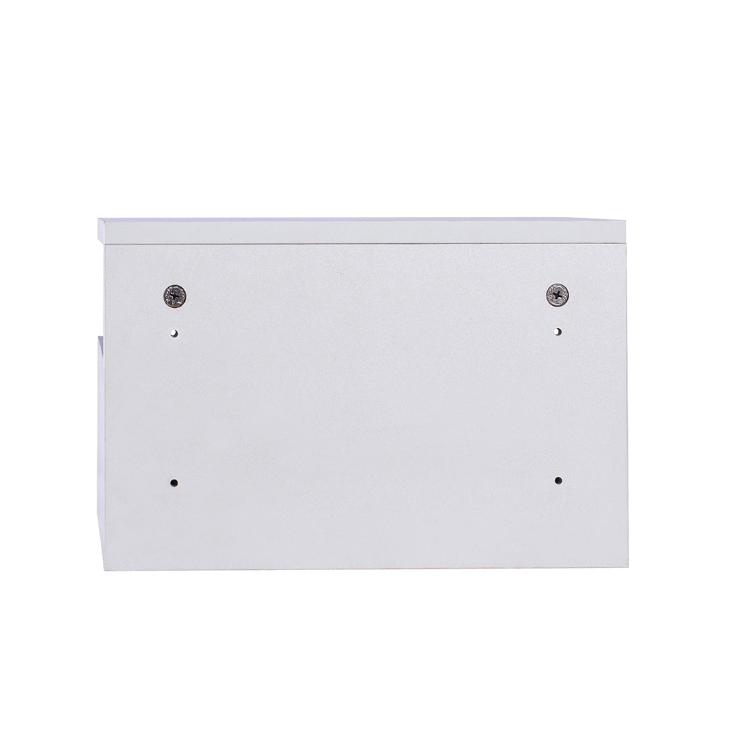 Compact 2x Bedside Tables Side Table White  Wood Finish Classic