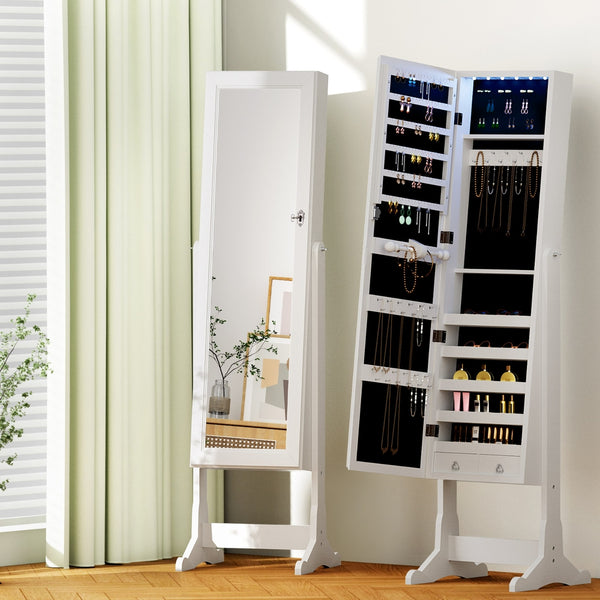  Jewellery Cabinet Mirror Free Standing