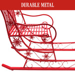 Christmas Sleigh with Red Finish- Metal 150cm