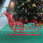 Christmas Sleigh with Red Finish- Metal 150cm