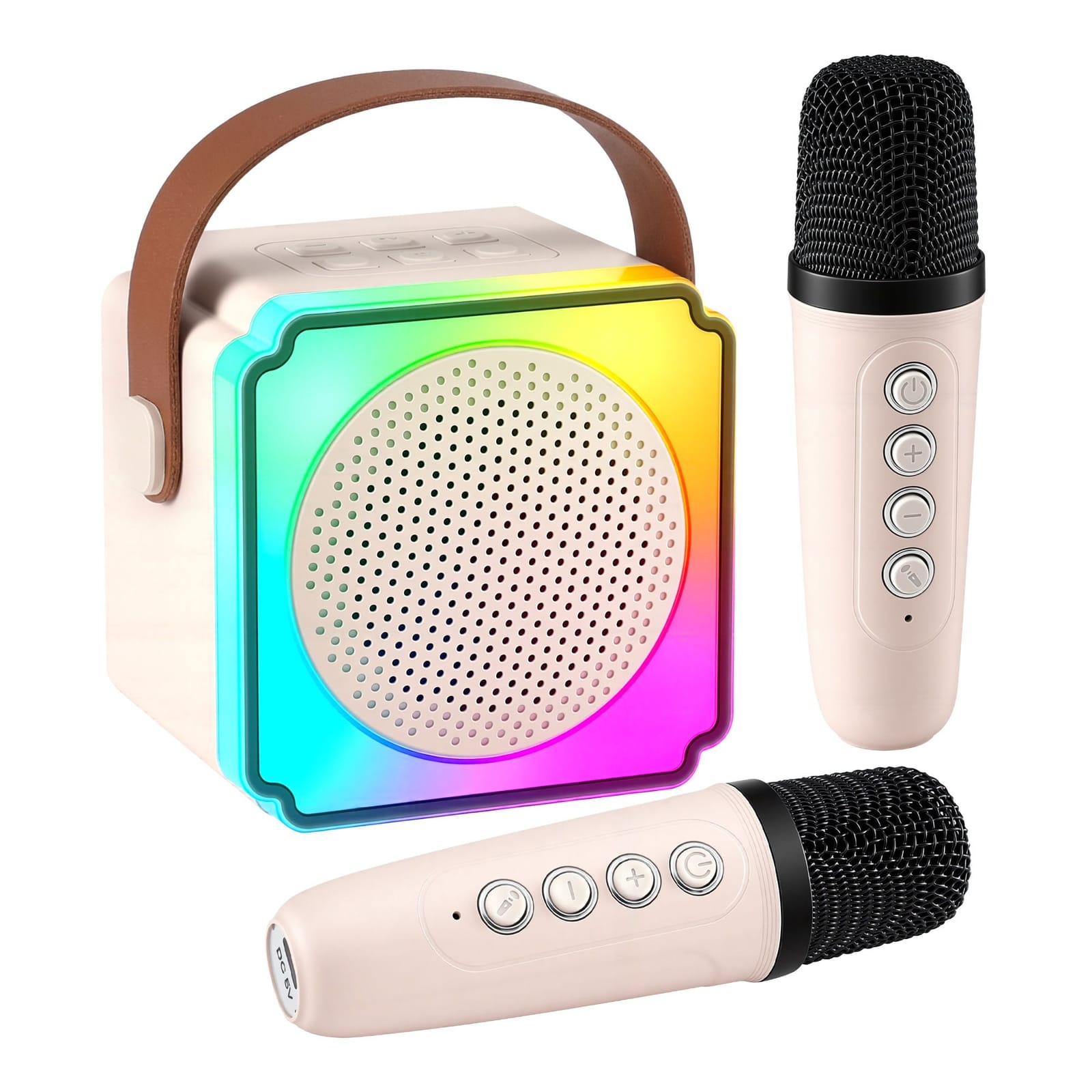 Portable Karaoke Machine 2 Wireless Mics | HomeAndLiving - 2
