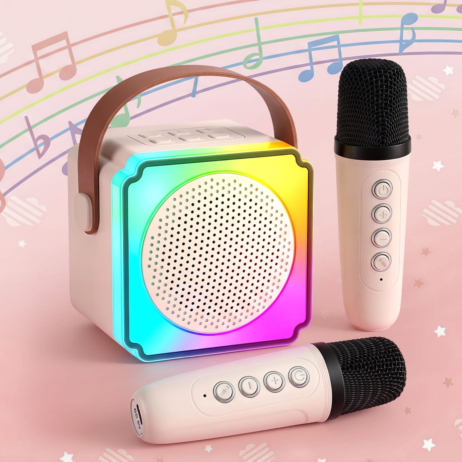 Portable Karaoke Machine 2 Wireless Mics | HomeAndLiving