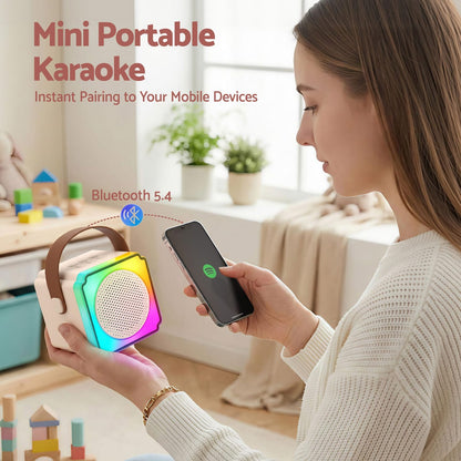 Portable Karaoke Machine 2 Wireless Mics | HomeAndLiving - 7