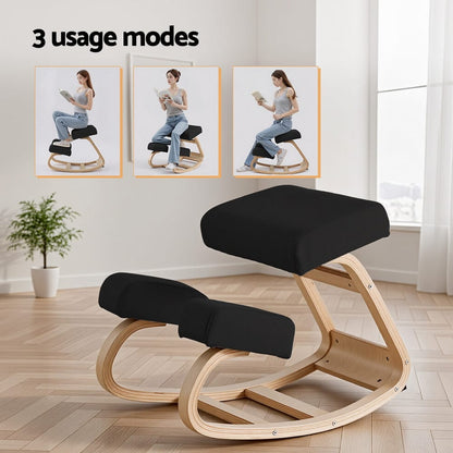 Ergonomic Kneeling Chair Black 43x71x56.5cm