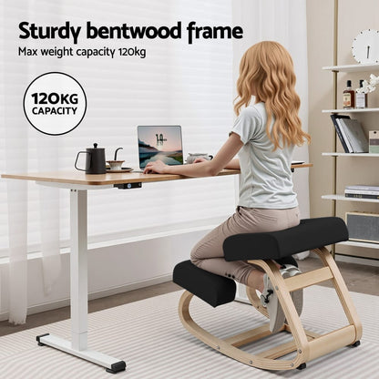 Ergonomic Kneeling Chair Black 43x71x56.5cm