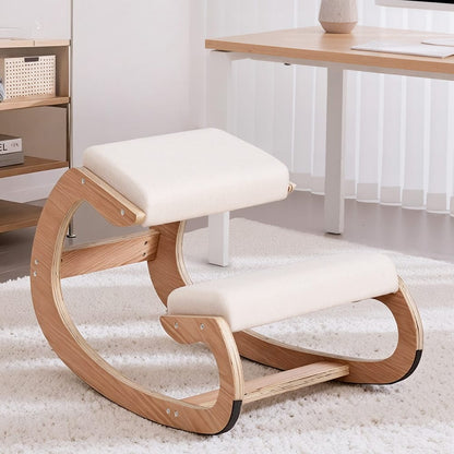 Ergonomic Kneeling Chair Beige 54.5x84x56cm