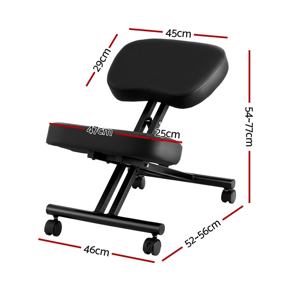 Ergonomic Kneeling Chair Black 56x46x54cm