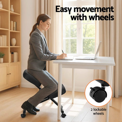 Ergonomic Kneeling Chair Black 56x46x54cm