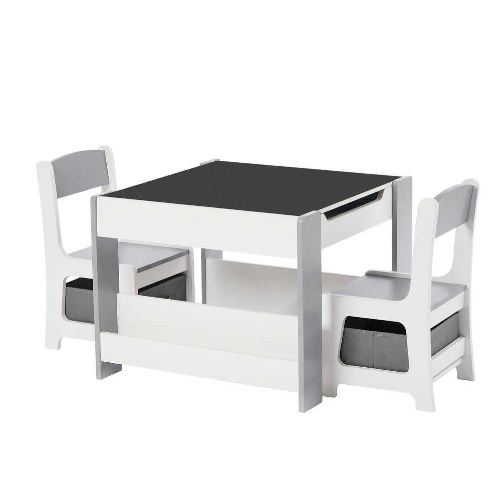 Kids Chalkboard Table Chair Set Storage | HomeAndLiving