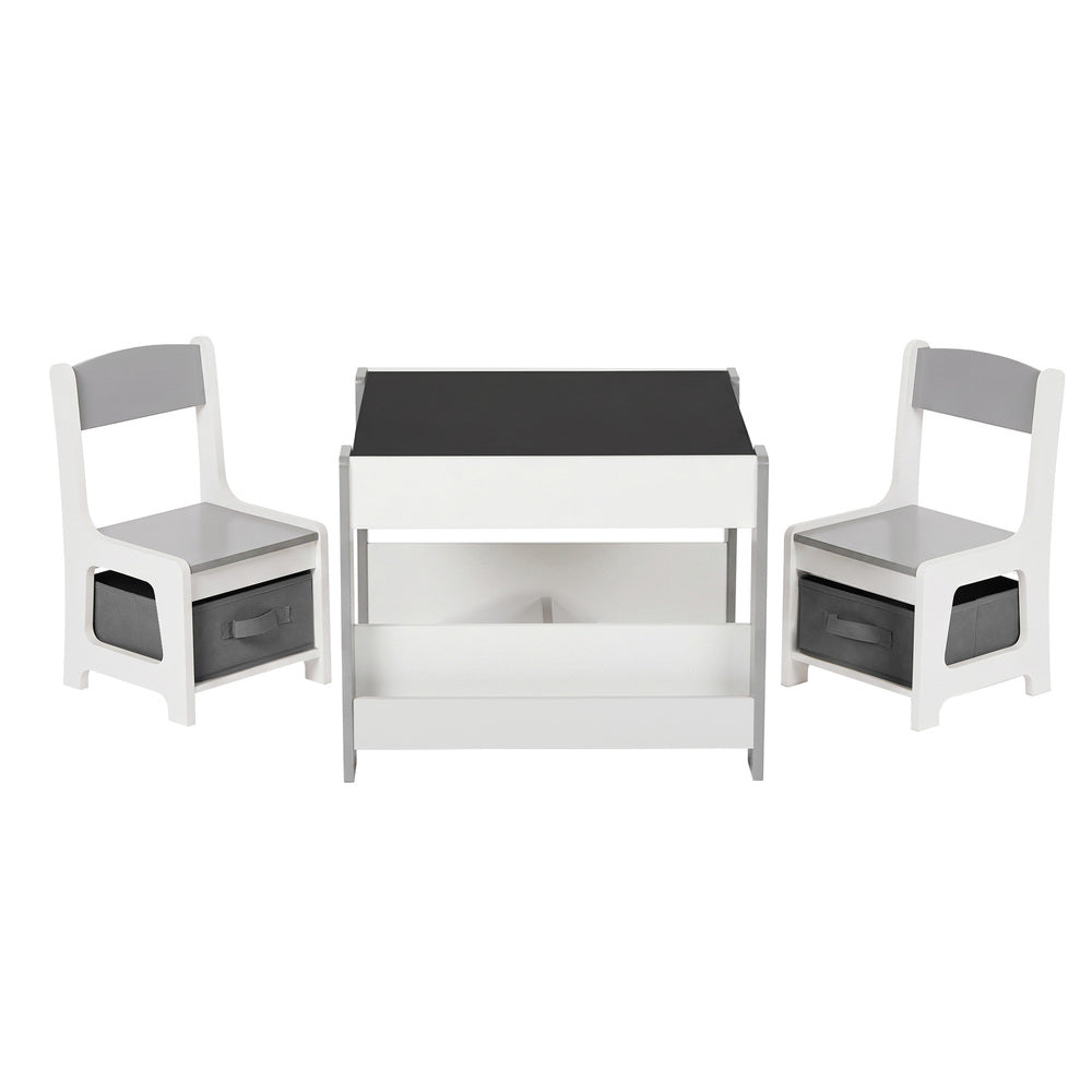 Kids Chalkboard Table Chair Set Storage | HomeAndLiving