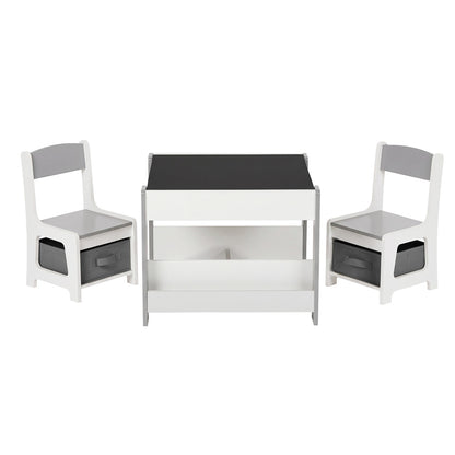 Kids Chalkboard Table Chair Set Storage | HomeAndLiving