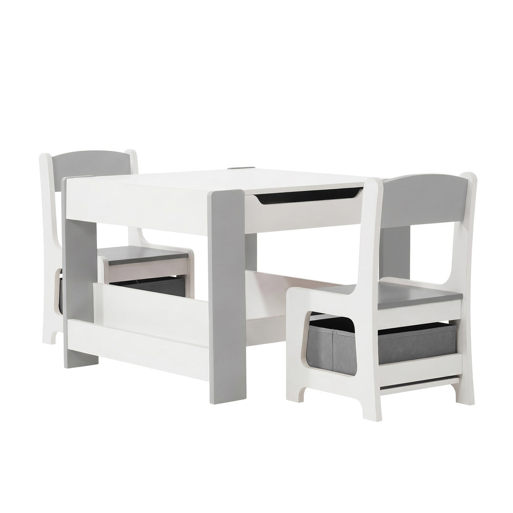 Kids Chalkboard Table Chair Set Storage | HomeAndLiving