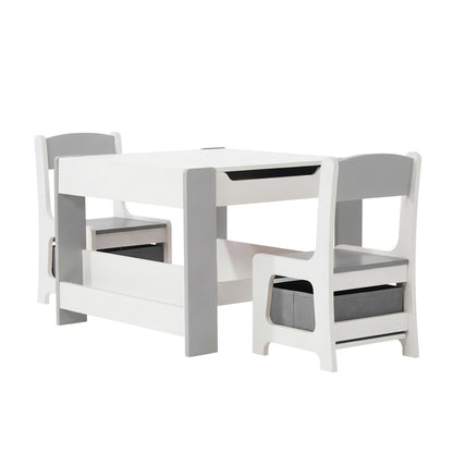 Kids Chalkboard Table Chair Set Storage | HomeAndLiving