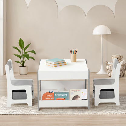 Kids Chalkboard Table Chair Set Storage | HomeAndLiving