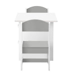 Kids Table and Chair Set with Storage Bins White & Grey