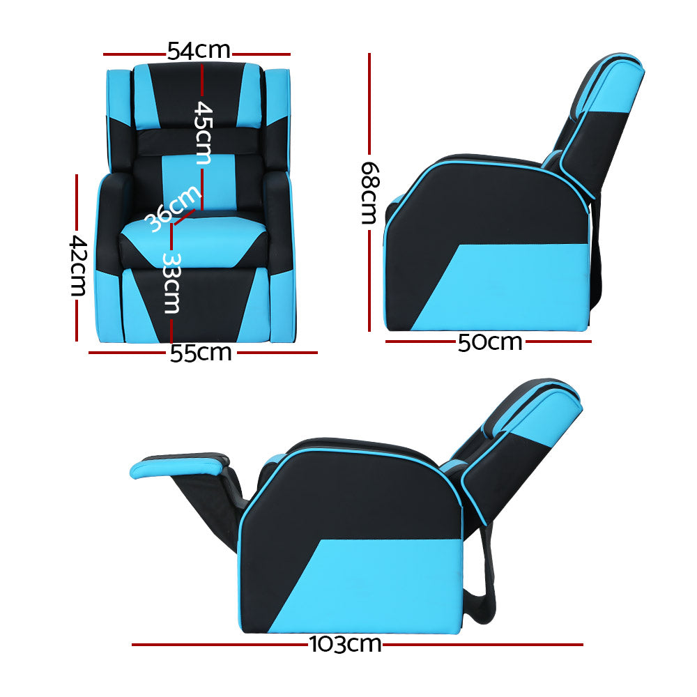 Kids Recliner Chair Pu Leather Gaming Sofa Lounge Couch Children Armchair