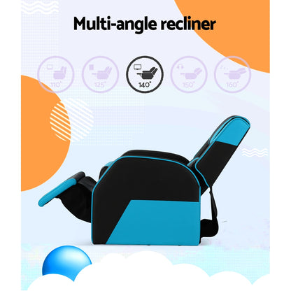 Kids Recliner Chair Pu Leather Gaming Sofa Lounge Couch Children Armchair