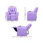 Luxury Kids Recliner Sofa Armchair Purple