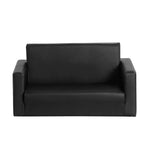 Versatile Kids Flip Open Sofa - Black PU Leather