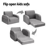 Kids Sofa 2 Seater Children Flip Open Couch Lounger Armchair Soft