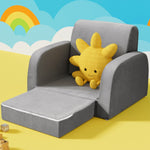 Kids Sofa 2 Seater Children Flip Open Couch Lounger Armchair Soft