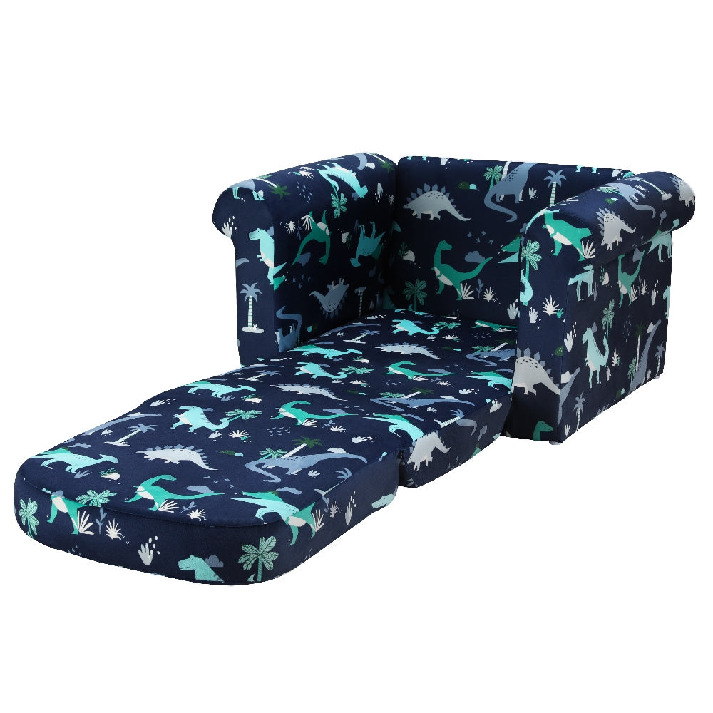 Kids Sofa 2 Seater Children Flip Open Couch Lounger Armchair Soft