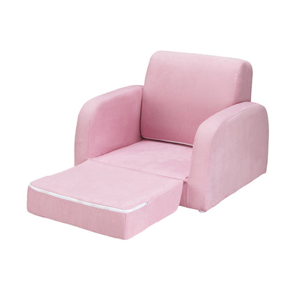 Kids Sofa 2 Seater Children Flip Open Couch Lounger Armchair Soft