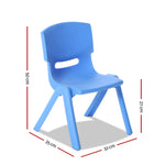 Kids Chairs Set Plastic Set Of 4 Activity Study Chair 50Kg