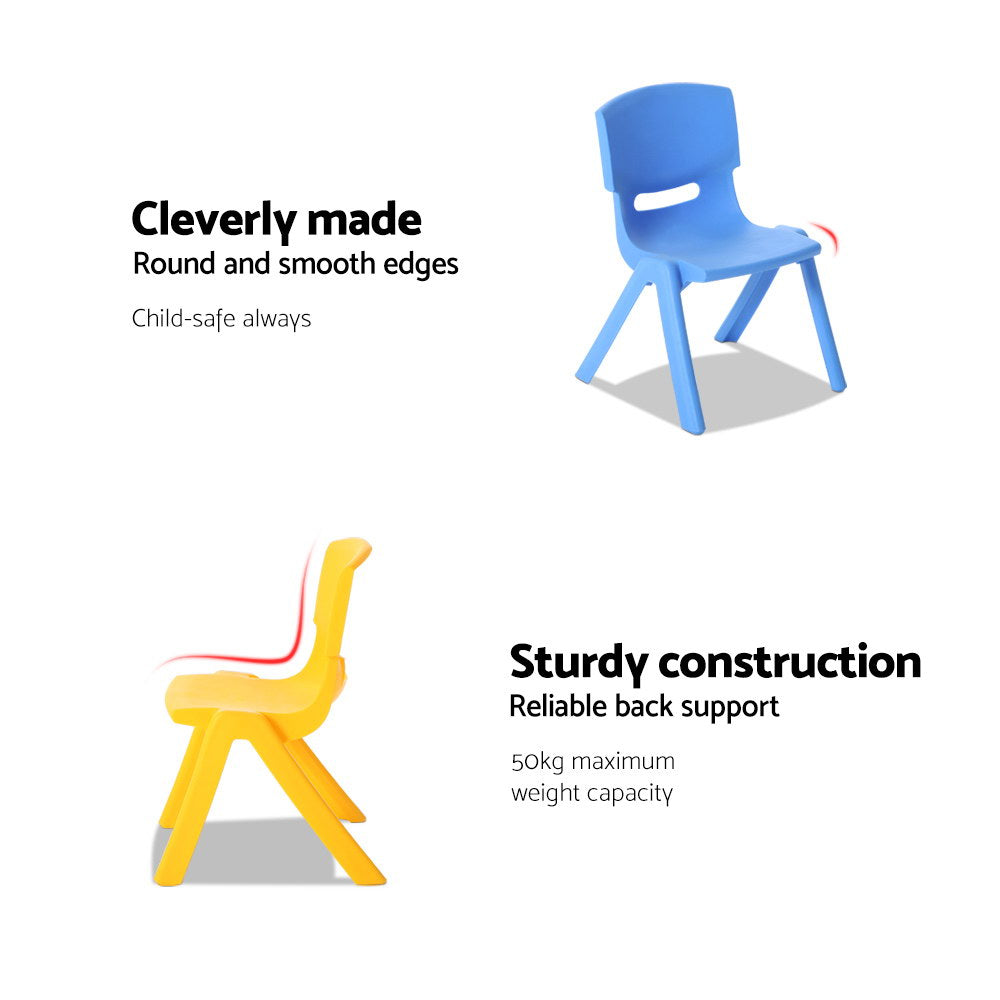 Kids Chairs Set Plastic Set Of 4 Activity Study Chair 50Kg