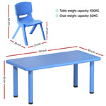 5PCS Kids Table and Chairs Set Children Study Desk Furniture Plastic 4 Chairs
