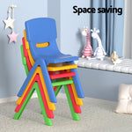 5PCS Kids Table and Chairs Set Children Study Desk Furniture Plastic 4 Chairs