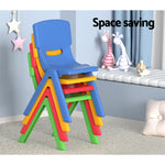 9PCS Kids Table and Chairs Set Children Study Desk Furniture Plastic 8 Chairs