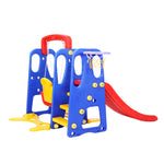 Kids Slide Swing Set Basketball Hoop Outdoor Playground Toys 120Cm Blue