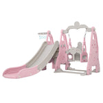 Kids Slide Swing Set Basketball Hoop Outdoor Playground Toys 170Cm Pink