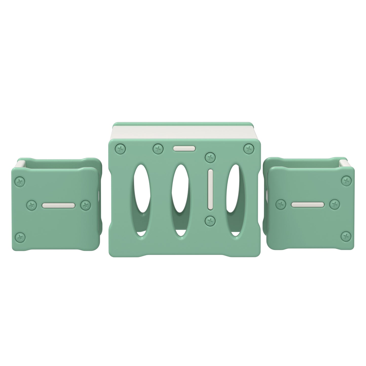 3Pcs Kids Table And Chairs Set Hdpe