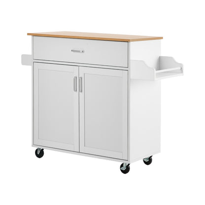 Kitchen Trolley Rolling Storage Cart With Drawer And Towel Rack