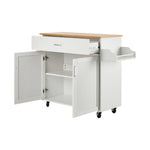 Kitchen Trolley Rolling Storage Cart With Drawer And Towel Rack