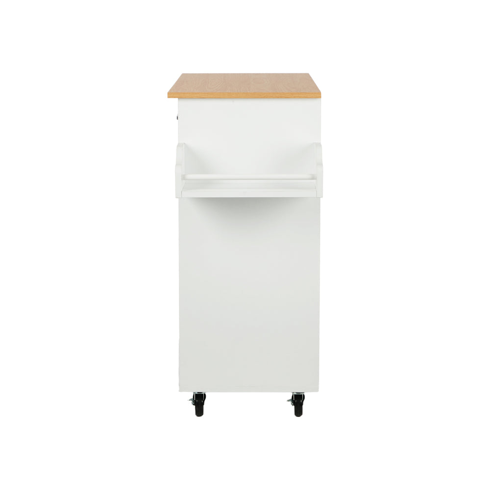 Kitchen Trolley Rolling Storage Cart With Drawer And Towel Rack