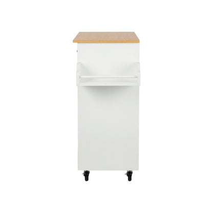 Kitchen Trolley Rolling Storage Cart With Drawer And Towel Rack