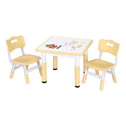 Kids Table 2 Chairs Height Adjustable Set | HomeAndLiving - 2