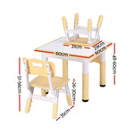 Kids Table 2 Chairs Height Adjustable Set | HomeAndLiving