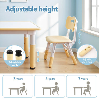 Kids Table 2 Chairs Height Adjustable Set | HomeAndLiving - 5